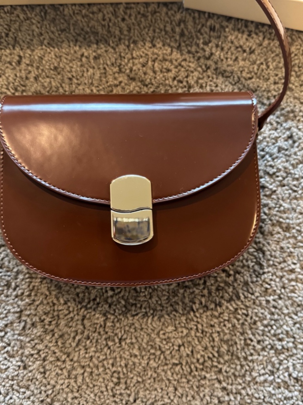 Sezane Claude Bag Glossy Chocolate - Picture 3 of 7